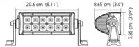 Thumbnail for Hella Value Fit 8in Light - 36W Dual Row White Housing Flood Beam - LED