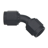 Thumbnail for DeatschWerks 6AN Flare Female Swivel 45-Degree to 6AN Flare Female Swivel - Anodized Matte Black