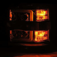 Thumbnail for AlphaRex 15-19 Chevy Silverado 2500HD PRO-Series Headlight Plank Chrome w/Activ Light/Seq Signal/DRL