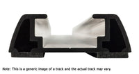 Thumbnail for Rhino-Rack RTV Tracks w/Hardware & End Caps - 58.3in - Pair