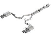 Thumbnail for Borla 2018 Ford Mustang GT 5.0L AT/MT 3in Atak Catback Exhaust w/ Valves (Carbon Fiber Tip)