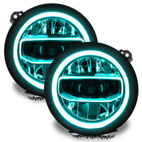 Thumbnail for Oracle Jeep Wrangler JL/Gladiator JT RGB+W Headlight DRL Upgrade Kit - ColorSHIFT SEE WARRANTY