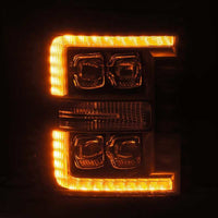 Thumbnail for AlphaRex 11-16 Ford F-350 SD NOVA LED Proj Headlights Plank Style Chrm w/Activ Light/Seq Signal