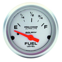 Thumbnail for Autometer Ultra-Lite 52mm 73 OHMS Empty/10 OHMS Full Short Sweep Electronic Fuel Level Gauge