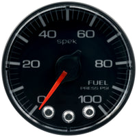 Thumbnail for Autometer Spek-Pro Gauge Fuel Press 2 1/16in 100psi Stepper Motor W/Peak & Warn Blk/Blk