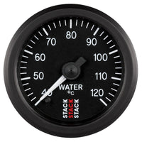 Thumbnail for Autometer Stack 52mm 40-120 Deg C 1/8in NPTF Male Pro Stepper Motor Water Temp Gauge - Black