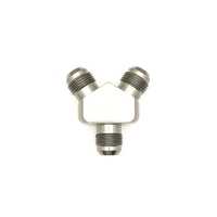 Thumbnail for DeatschWerks 10AN Male Flare to 10AN Male Flare to 10AN Male Flare Y Fitting - Anodized Matte Black