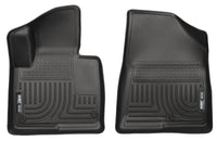 Thumbnail for Husky Liners 13-15 Hyundai Sante Fe GLS/Limited WeatherBeater Front Row Black Floor Liners