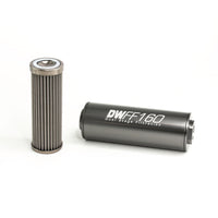 Thumbnail for DeatschWerks Stainless Steel 10AN 100 Micron Universal Inline Fuel Filter Housing Kit (160mm)