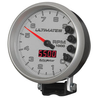 Thumbnail for Autometer 5 inch Ultimate III Playback Tachometer 9000 RPM - Silver