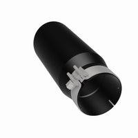 Thumbnail for MagnaFlow Tip Stainless Black Coated Single Double Round Single Outlet 5in Dia 4in Inlet 13in L