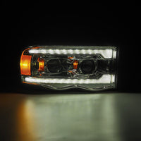 Thumbnail for AlphaRex 02-05 Dodge Ram 1500 LUXX LED Proj Headlights Plank Style Chrome w/Activ Light/Seq Signal