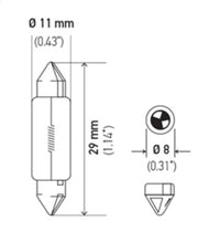 Thumbnail for Hella Bulb 6428 12V 3W SV7-8 T2.25 8x28mm