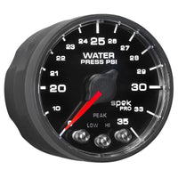Thumbnail for Autometer Spek-Pro - Nascar 2-1/16in Water Press 0- 35 psi Bfb Sp