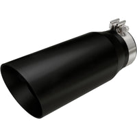Thumbnail for MagnaFlow Tip Stainless Black Coated Single Double Round Single Outlet 5in Dia 4in Inlet 13in L