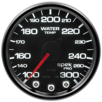 Thumbnail for Autometer Spek-Pro Gauge Water Temp 2 1/16in 300f Stepper Motor W/Peak & Warn Blk/Smoke/Blk