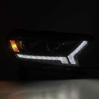 Thumbnail for AlphaRex 2019+ Ford Ranger PRO-Series Proj Headlights Plank Style Alpha Black w/Seq Signal/DRL