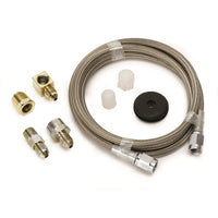 Thumbnail for Autometer Braided Stainless Steel Line #3 Dia. 4ft Length -3AN and 1/8in NPTF Fittings