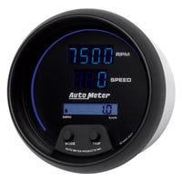Thumbnail for Autometer 85.7mm Black Digital 8000rpm/160mph or 260kmph Electric Tachometer/Speedometer Combo