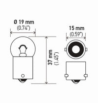 Thumbnail for Hella Bulb 5637 24V 10W Ba15S B6 (2)
