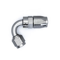 Thumbnail for DeatschWerks 6AN Female Swivel 120-Degree Hose End CPE - Anodized DW Titanium
