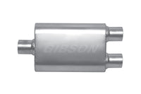 Thumbnail for Gibson MWA Superflow Center/Dual Oval Muffler - 4x9x14in/3in Inlet/2.5in Outlet - Stainless