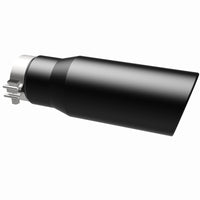 Thumbnail for MagnaFlow Tip Stainless Black Coated Single Wall Round Single Outlet 5in Dia 3.5in Inlet 14.5in L