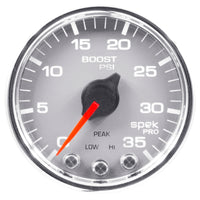 Thumbnail for Autometer Spek-Pro Gauge Boost 2 1/16in 35psi Stepper Motor W/Peak & Warn Silver/Chrome