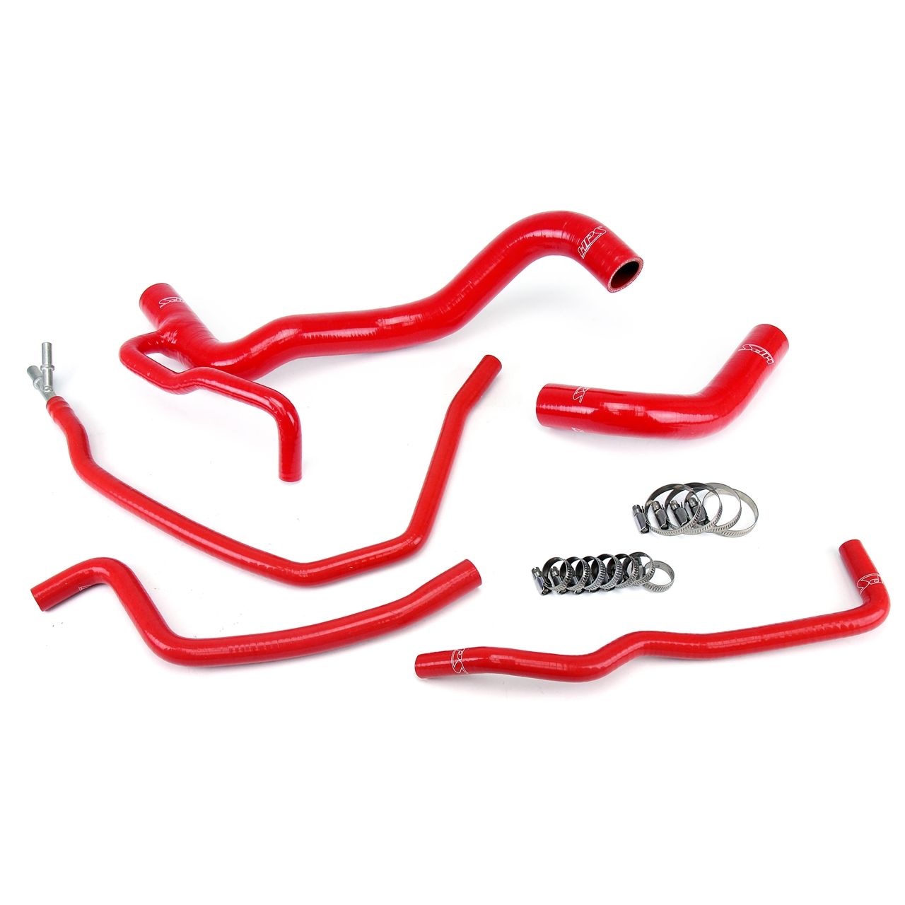 HPS Red Silicone Radiator Hose 5pcs Complete Kit Coolant Bypass for Scion 11-15 tC