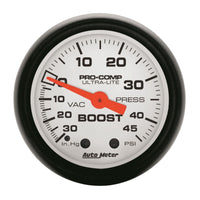 Thumbnail for Autometer Phantom 52mm 30in Hg-Vac/45PSI Mechanical Vacuum/Boost Gauge