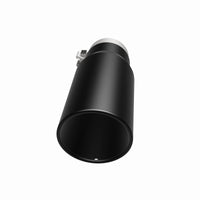 Thumbnail for MagnaFlow Tip Stainless Black Coated Single Wall Round Single Outlet 5in Dia 3.5in Inlet 14.5in L