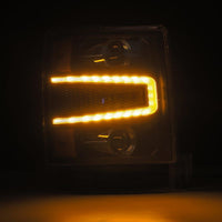 Thumbnail for AlphaRex 04-15 Chevy 1500HD LUXX-Series LED Proj Headlights Black w/Activ Light/Seq Signal