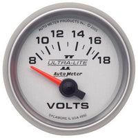 Thumbnail for Autometer Ultra-Lite II 52mm 8-18 Volt Short Sweep Electronic Voltmeter