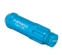 Thumbnail for NRG 700 Series M12 X 1.25 Steel Lug Nut w/Dust Cap Cover Set 21 Pc w/Locks & Lock Socket - Blue