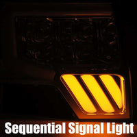 Thumbnail for AlphaRex 09-14 Ford F-150 NOVA LED Proj Headlights Plank Style Matte Black w/Activ Light/Seq Signal