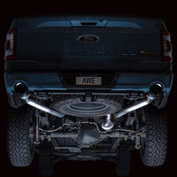 Thumbnail for AWE Tuning 2021+ Ford F-150 Tremor (w/ Bumper Cutouts) 0FG Non-Resonated Catback -Diamond Black Tips