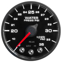 Thumbnail for Autometer Spek-Pro - Nascar 2-1/16in Water Press 0- 35 psi Bfb Sp