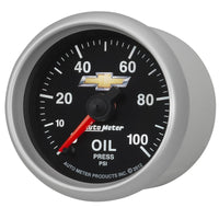 Thumbnail for AutoMeter Gauge Oil Press 2-1/16in. 100PSI Digital Stepper Motor Chevy Gold Bowtie