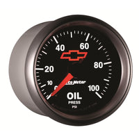 Thumbnail for Autometer GM Bowtie Black 2-1/16in 0-100 PSI Oil Pressure - Stepper Motor
