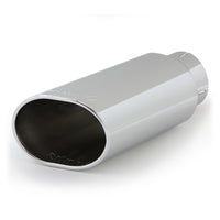 Thumbnail for Banks Power Tailpipe Tip Kit - SS Obround Slash Cut - Chrome - 4in Tube - 5in X 6in X 14in