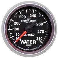 Thumbnail for Autometer Sport-Comp II 2-1/16in 140-280 Deg Mechanical Water Temp Gauge - Black