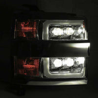 Thumbnail for AlphaRex 15-18 Chevy 2500HD NOVA LED Proj Headlights Plank Style Black w/Activ Light/Seq Signal/DRL