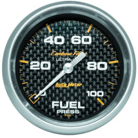 Thumbnail for Autometer Carbon Fiber 2 5/8in 0-100 PSI Digital Stepper Motor Fuel Press Gauge