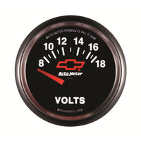 Thumbnail for Autometer GM Bowtie Black 2-1/16 Voltmeter 8-18V