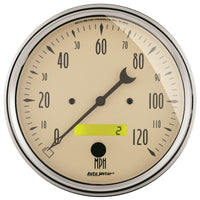 Thumbnail for Autometer 5 inch Antique Beige 2 Piece Gauge Kit - Quad & Speedometer