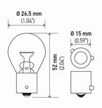 Thumbnail for Hella Bulb 7507 12V 21W Bau15S S8 Namber (2)