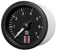 Thumbnail for Autometer Stack 52mm 0-7 Bar M10 Male Pro Stepper Motor Oil Pressure Gauge - Black