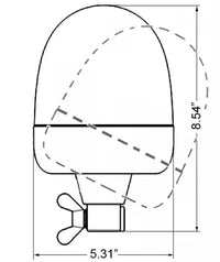 Thumbnail for Hella Rota Compact 12V Amber Lens Beacon w/ Flexible Pole Mount