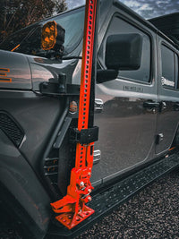 Thumbnail for Go Rhino 18-24 Jeep Wrangler JL/JLU/JT Front Fender Jack Mount for Hi-Lift Jack - Tex. Blk