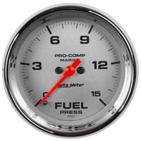 Thumbnail for Autometer 2-1/16in 15PSI Digital Stepper Motor Marine Chrome Ultra-Lite Gauge